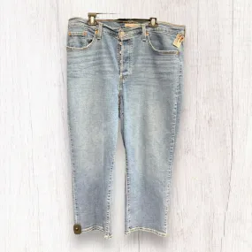 Blue Denim Jeans Cropped Levis, Size 18