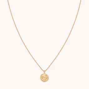 Capricorn Zodiac Pendant Necklace in Gold