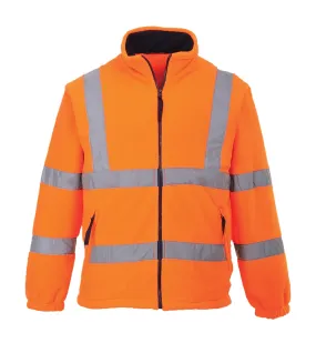 Class 3 Portwest Orange Hi-Vis Mesh Lined Fleece