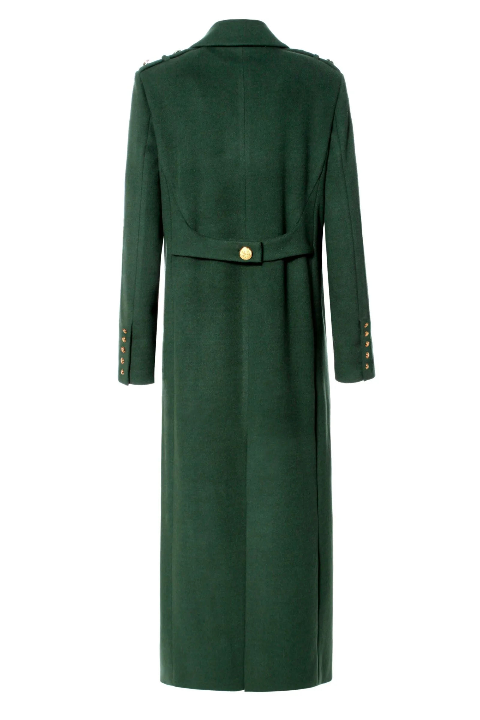 DOUBLE BREASTED COAT "NASTASIA" IN EVERGREEN