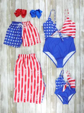 Family American Flag Swimsuit