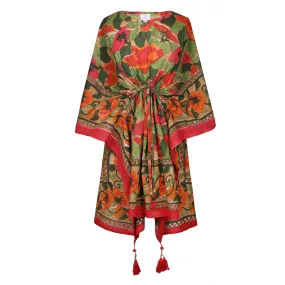 Frida Floral Short Cotton Kaftan