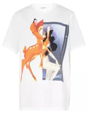 Givenchy Bambi Printed T-Shirt White Oversized Fit