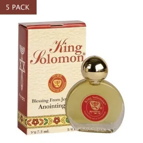 Lot of x5 King solomon Anointing Oil 7.5 ml - 1/4oz From The Holyland Jerusalem