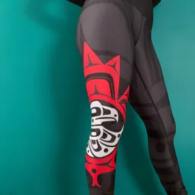 Maple Leaf Black - Full Length Legging