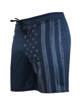 Men's Board Short Charcoal Flag