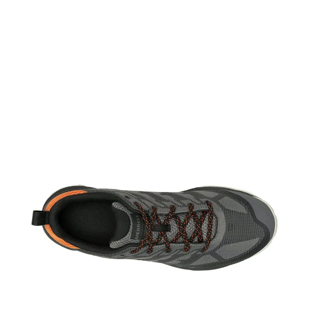 Merrell Men's Speed Eco Hiking Sneaker in Charcoal/Tangerine