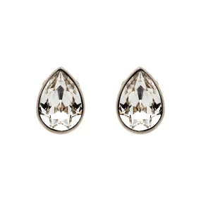 Platinum Statement Crystal Clip Earrings