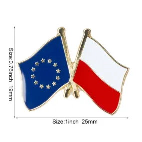 Poland and European Union Flag Pin