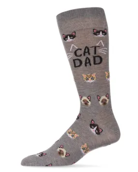 "Cat Dad" Crew Bamboo Socks by Me Moí