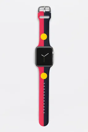 "Raise The Flag" Aboriginal Flag Silicon Apple Watch Strap