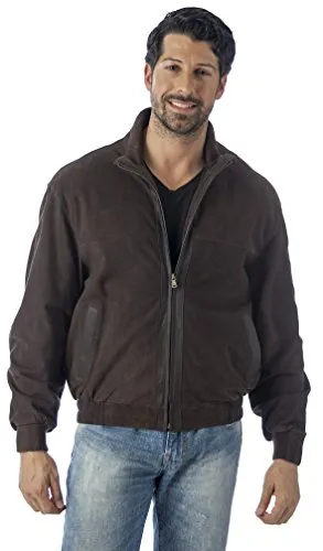 REED Quello Men's Light Weight Water Resistant Suede Leather Waist Jacket - Imported