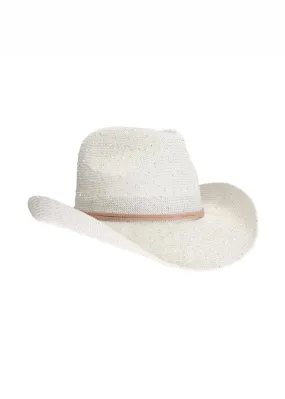 Stagecoach Queen Sequin Cowboy Hat in Pearl